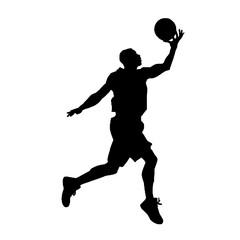 slam dunk silhouette vector illustration