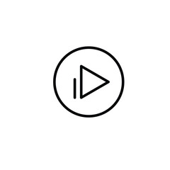 play icon on metal button