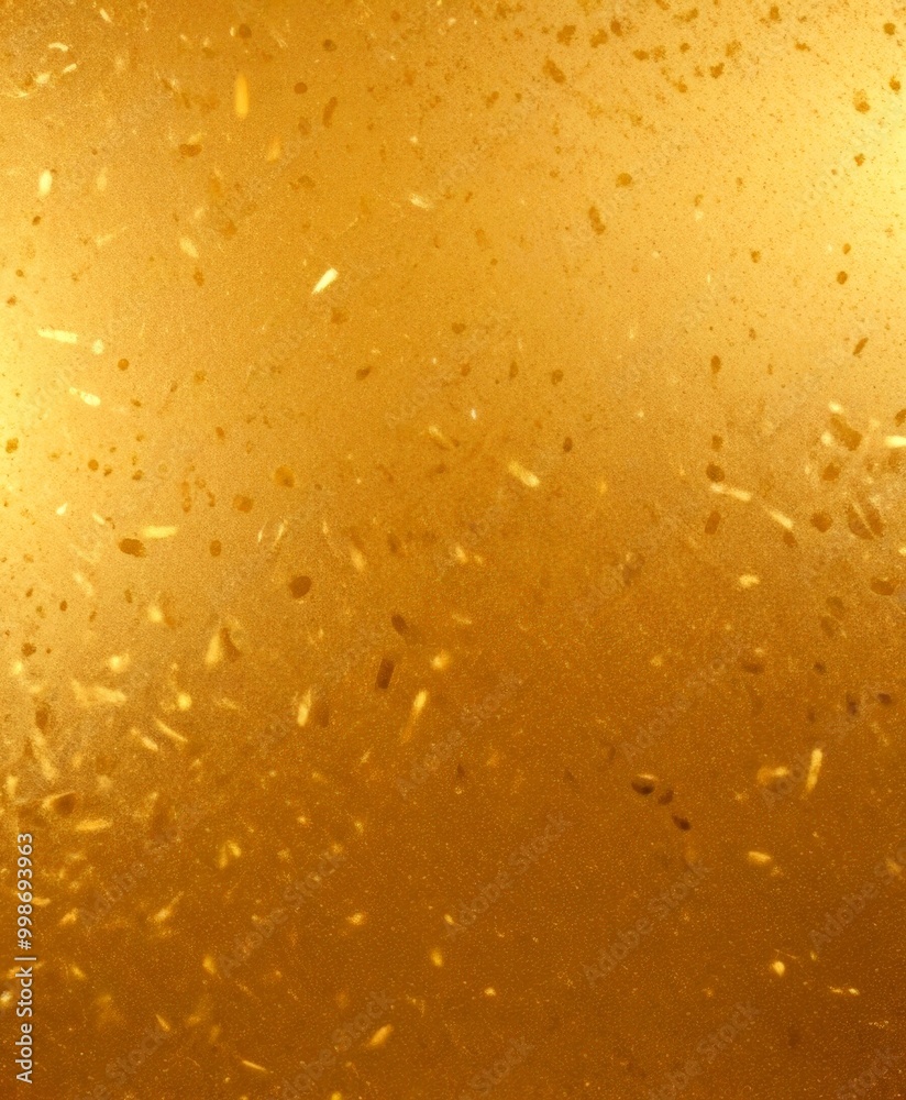 Poster a close-up view textured surface with a golden hue, resembling a glass or frosted window the surface