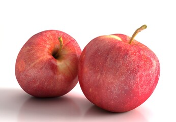 Fresh red apple with a shiny surface. Showcasing vibrant color and smooth texture, perfect for culinary illustrations or healthy food products. 