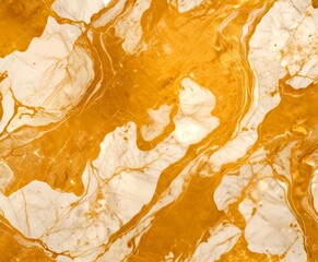 a close-up view marble surface with a swirling pattern of gold and white hues, creating a sense of movement and depth