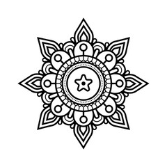 Simple Mandala Design For Coloring Book