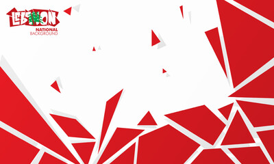 Red white background with irregular red shapes design. Lebanon independence day