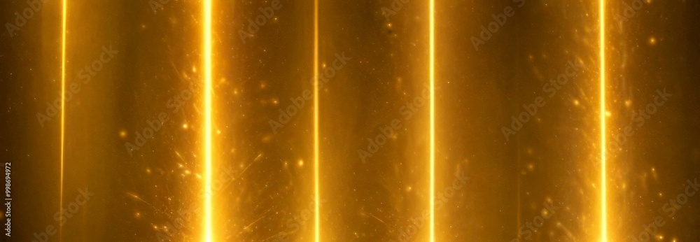 Aufkleber a series of vertical golden lines radiating from the center, creating a dynamic and visually striking effect The lines appear to be glowing and shimmering, adding a sense