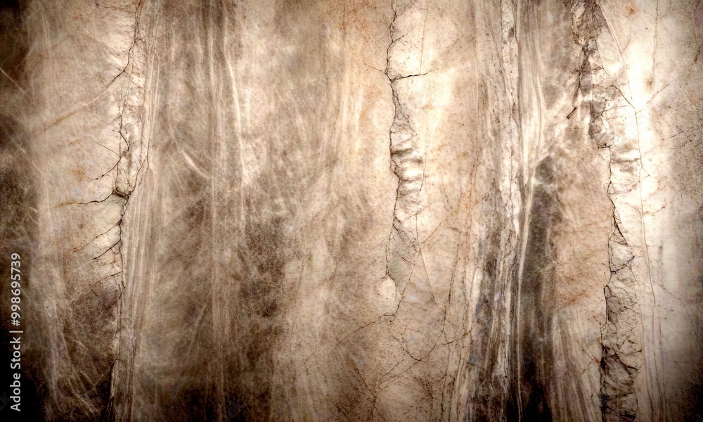 Poster a close-up view textured concrete surface, with vertical lines and cracks running across the surface, creating a sense of depth and movement