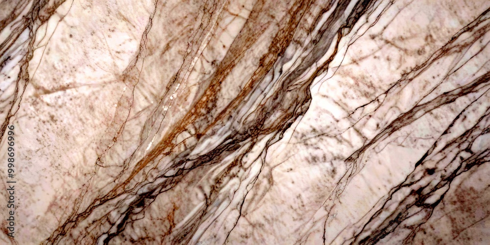 Poster a close-up view marble surface with a textured, striped pattern in shades of gray and white