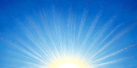 Obraz premium The sun is shining brightly in the clear blue sky, creating a beautiful and serene atmosphere