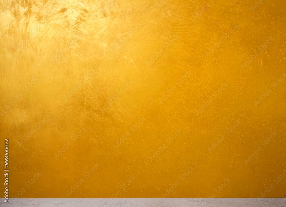 Poster a textured gold wall with a white base, creating a warm and luxurious atmosphere