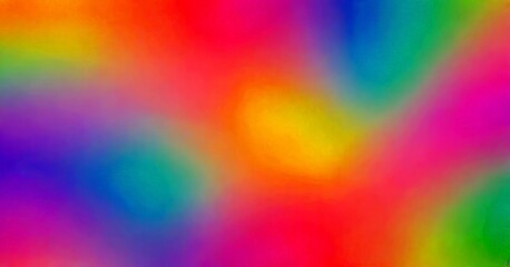 Obraz premium a vibrant gradient background with a rainbow-like effect, transitioning from pink to blue, yellow, and green The colors are evenly distributed, creating a visually appealing