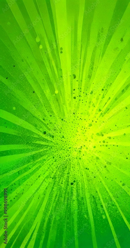 Aufkleber a vibrant, abstract green background with radiating lines and dots, creating a dynamic and energetic visual effect