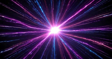 a vibrant burst of light and color, radiating outwards from a central point, creating a sense of dynamic energy and movement