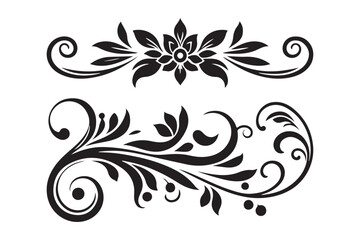 Classic Ornament Vector Silhouette Illustration