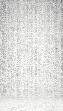 a white background with a repeating pattern of small square shapes, creating a textured and abstract visual effect