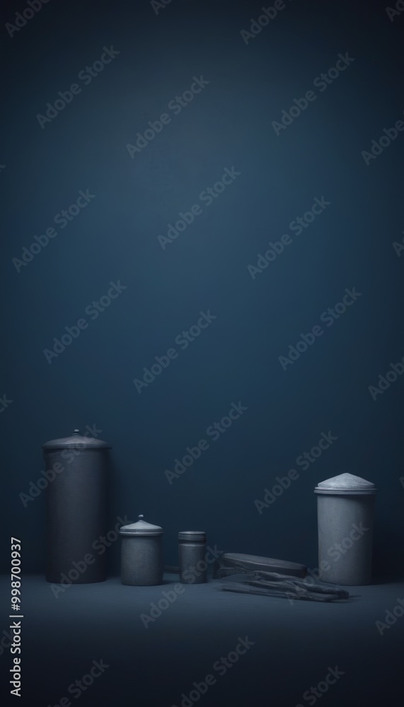 Aufkleber a collection of cylindrical objects, including a tall cylindrical object, a shorter cylindrical obje