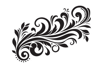 Vintage Ornament Vector Silhouette Art