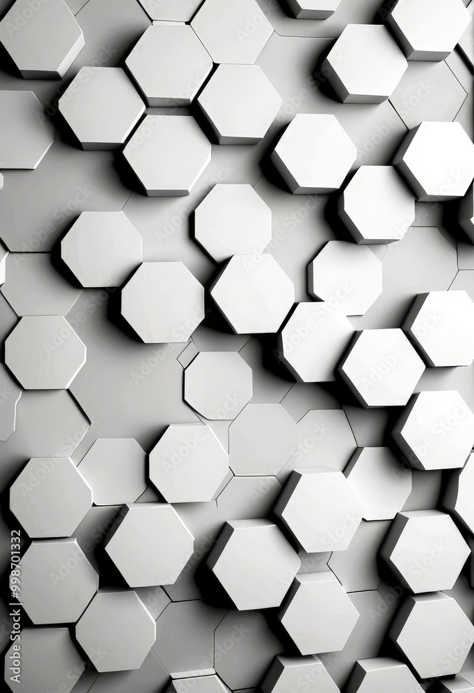Aufkleber a repeating pattern of white hexagonal shapes arranged in a grid-like fashion, creating a visually striking and geometric design