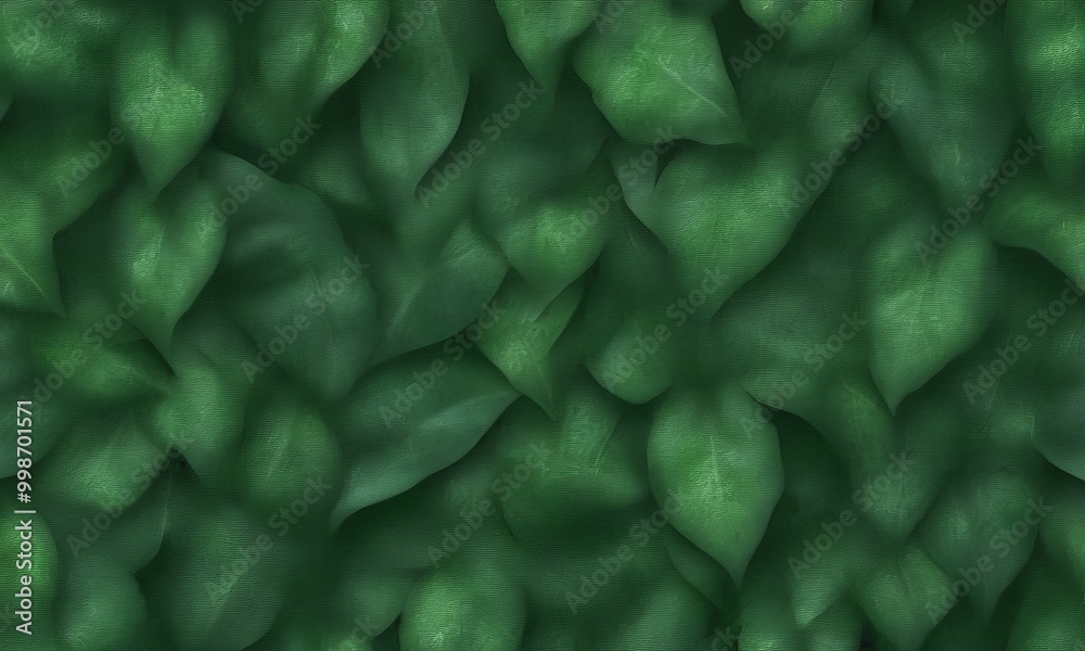 Leinwandbilder a seamless pattern of overlapping green leaves fills the , creating a dense, textured background