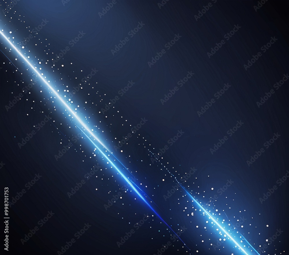 Poster A diagonal line of blue light streaks across a dark background, creating a sense of movement and energy