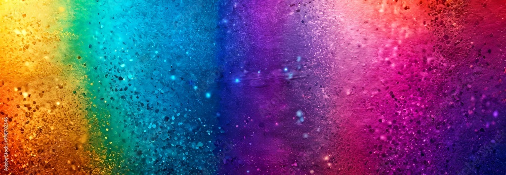 Poster a vibrant, multicolored abstract background with a rainbow gradient effect, creating a visually striking and dynamic composition