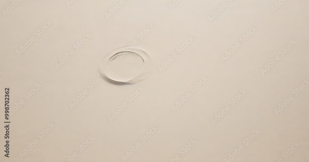 Poster A single, circular hole is centered in a light beige background