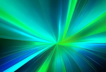 a vibrant abstract background with a radial pattern of green and blue lines radiating outwards from a central point, creating a sense of depth and movement.