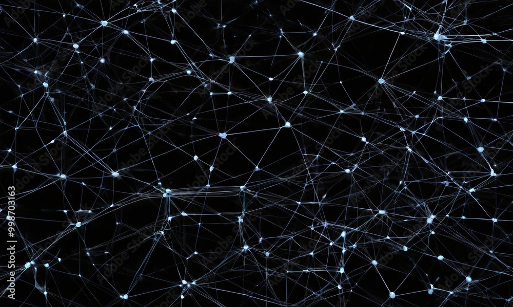 Aufkleber a complex network of interconnected lines and dots, resembling a digital or technological network The lines and dots are arranged in a grid-like pattern,