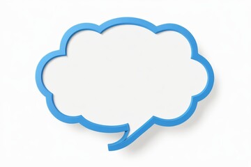 Obraz premium there is a blue speech bubble with a white background