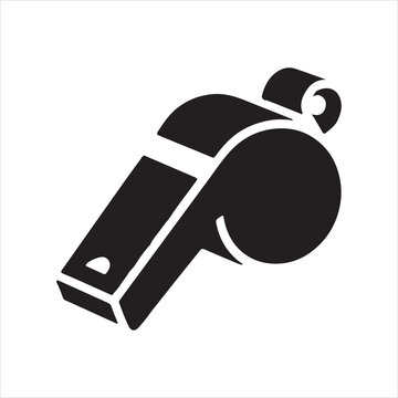 recommend clip art:  whistle silhouette on white background images