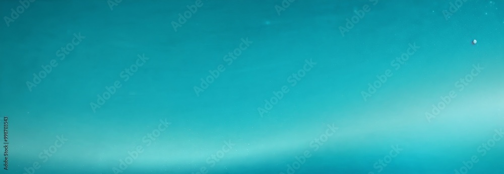 Poster a gradient of blue-green hues, transitioning from a deep blue at the top to a lighter shade at the bottom A small white object is visible in the top right corner