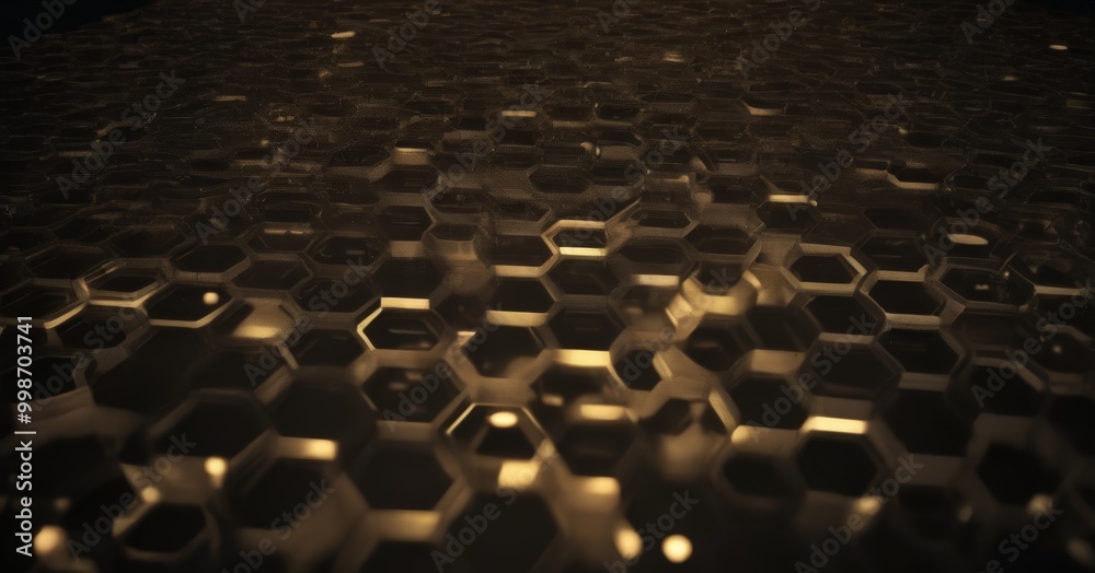 Aufkleber a close-up view honeycomb-like pattern composed of numerous small hexagonal shapes, creating a visually striking and intricate design