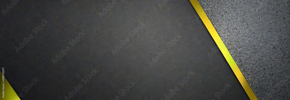 Poster a dark gray background with a diagonal yellow line running across it, creating a sense of movement and direction
