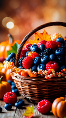 Naklejka premium basket of fruit