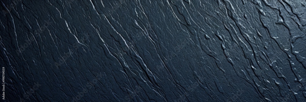 Poster a close-up view textured surface, likely a dark-colored material, with a diagonal pattern of lines and curves