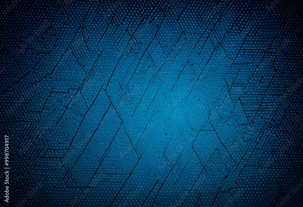 Leinwandbilder a textured blue background with a diagonal pattern of intersecting lines and dots, creating a sense of depth and complexity