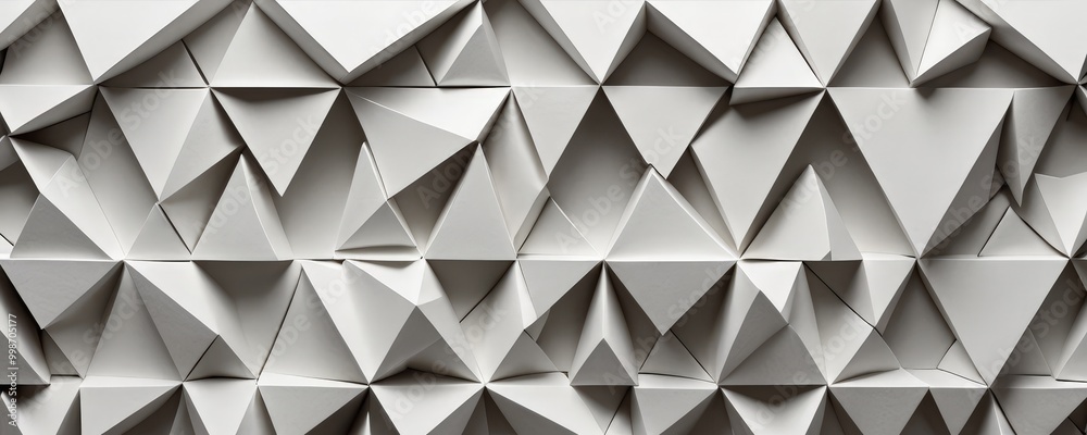 Aufkleber a geometric pattern composed of numerous white triangles arranged in a repeating pattern, creating a visually striking and abstract design
