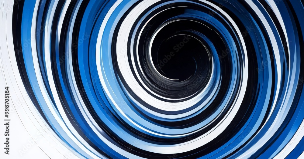Aufkleber a spiral pattern composed of concentric circles of varying shades of blue and white, creating a mesmerizing visual effect