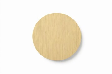 arafed wooden circle on a white background with a shadow