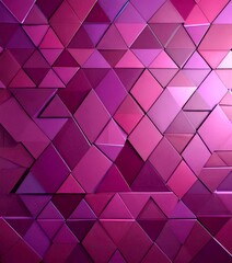 a geometric pattern composed of numerous overlapping triangular shapes in various shades of purple, creating a visually striking and abstract design