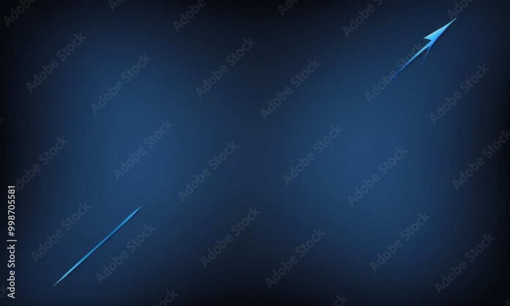 Poster a dark blue gradient background with a white arrow pointing upwards and to the right, creating a sense of movement and direction