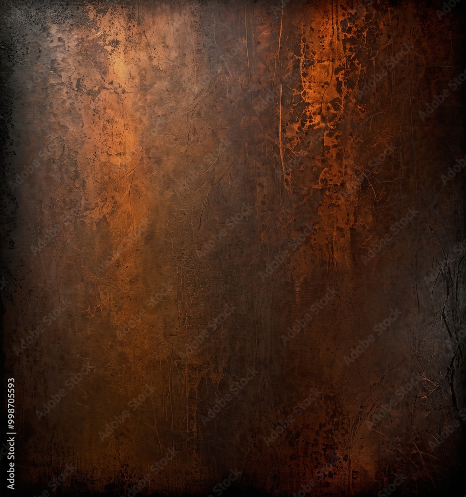 Poster a textured, dark brown surface with a gradient of orange and brown tones, creating a sense of depth and texture