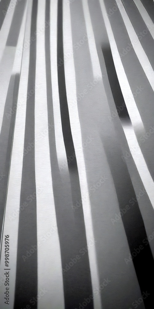 Poster a black and white photograph textured surface with vertical lines, creating a sense of depth and movement