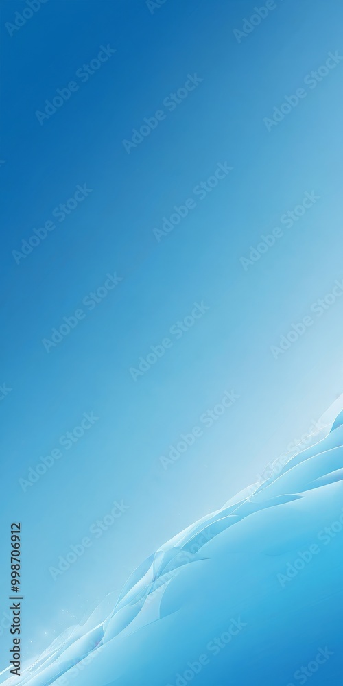 Fototapete a gradient of blue hues, transitioning from a deep blue at the top to a lighter shade at the bottom The gradient is smooth and continuous, creating a sense of depth and