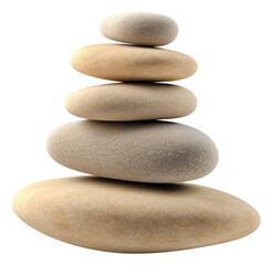 Fototapeta premium PNG Pebble stone white background simplicity.