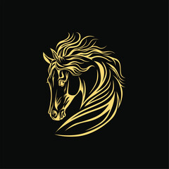 vector logo horse head