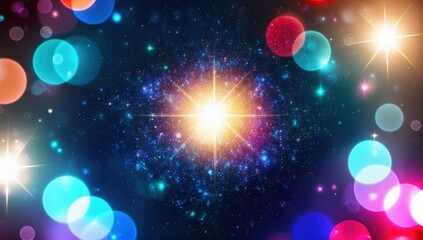 Obraz premium A stunning depiction of the night sky, this image features a mix of bright and faint stars