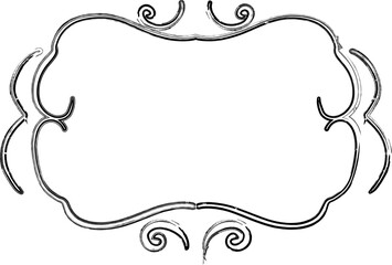 Exquisite decorative frame with scrollwork.