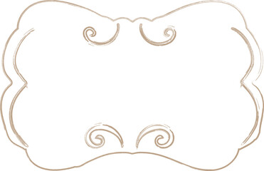 Exquisite decorative frame with scrollwork.