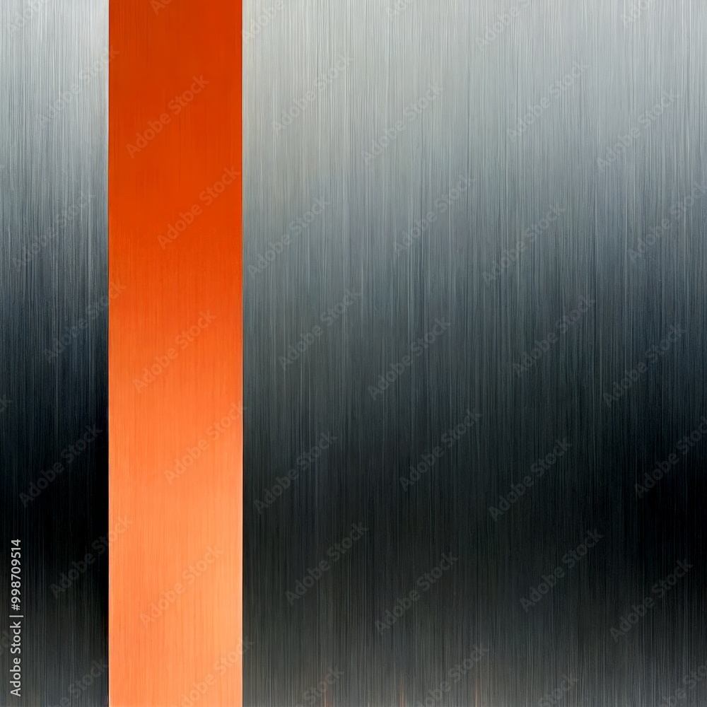Poster a gradient of colors, transitioning from black to orange, with a vertical line of orange in the cent
