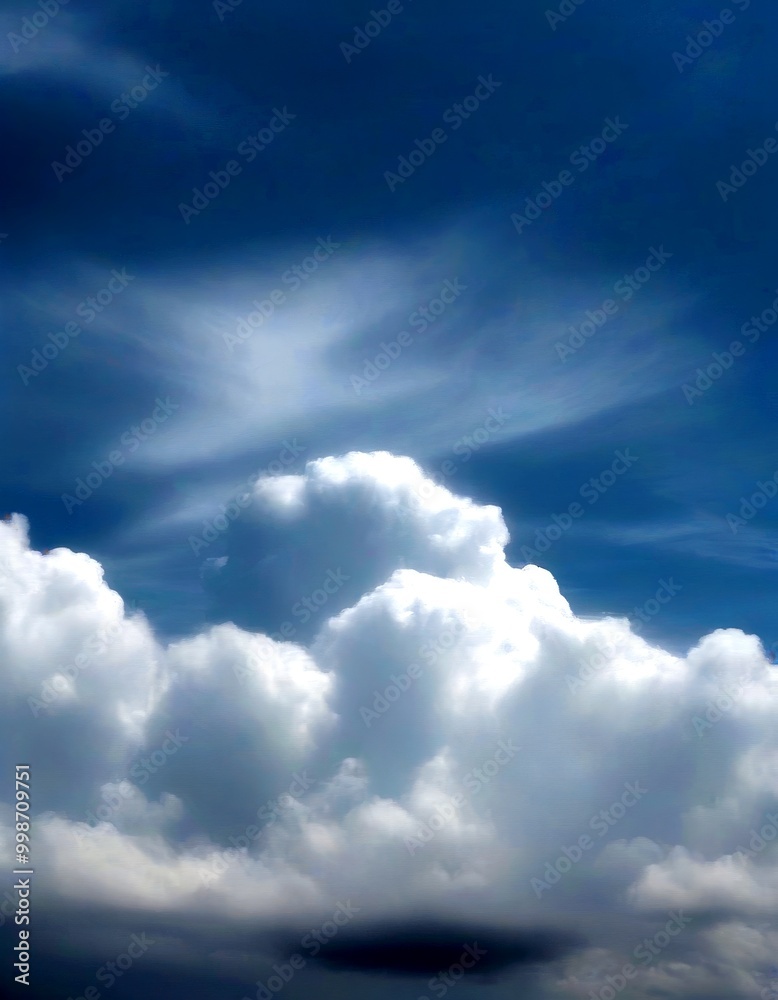 Aufkleber a cloudy sky with dark, ominous clouds looms over the horizon, creating a sense of foreboding and an