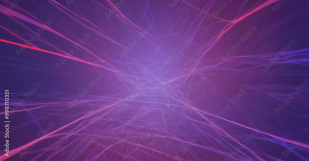 Poster a vibrant abstract pattern with intersecting lines and a gradient of purple and pink colors, creating a dynamic and visually striking composition